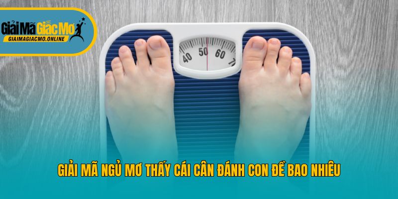 Giải mã ngủ mơ thấy cái cân đánh con đề bao nhiêu